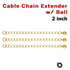 Gold Filled Cable Chain Extender w/Ball, (GF/708)